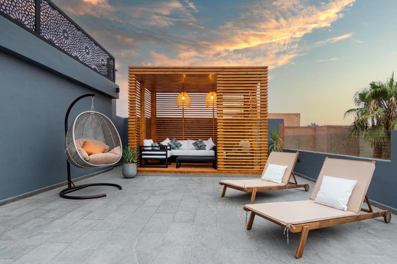Rooftop Pool, Bright & Cozy Apartment In City Center Marrakesh Bagian luar foto