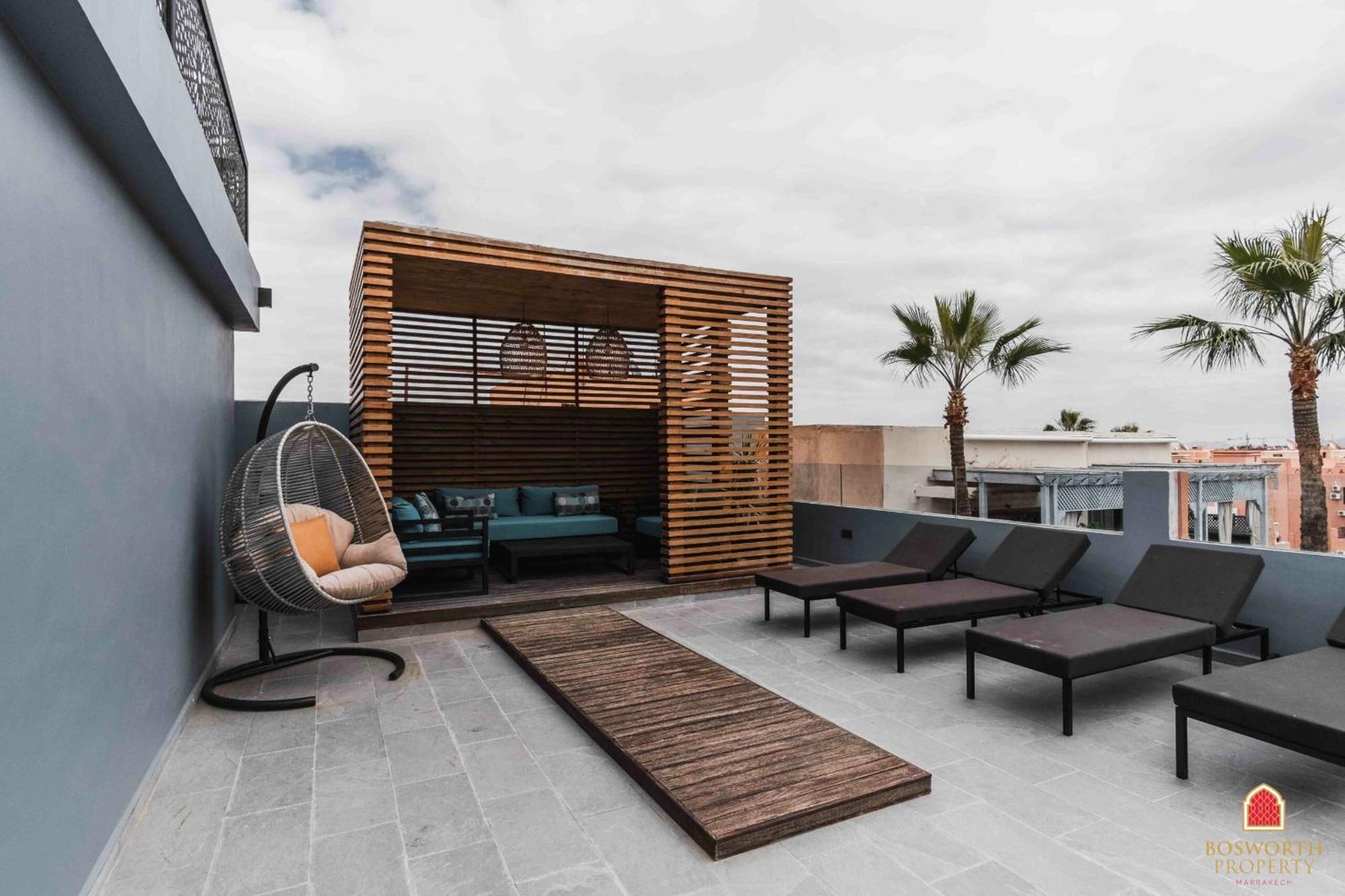 Rooftop Pool, Bright & Cozy Apartment In City Center Marrakesh Bagian luar foto